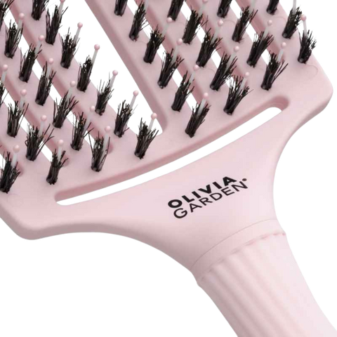 Olivia Garden - Szczotka FingerBrush Large - Pastel Pink zbliżenie na włosie