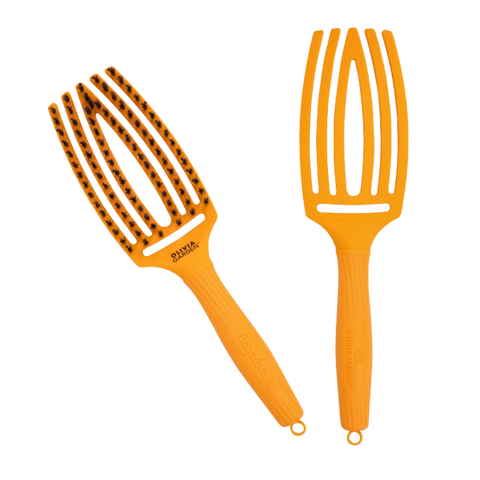 Olivia Garden - Szczotka Finger Brush Medium - Yellow Sunshine dwa zdjecia