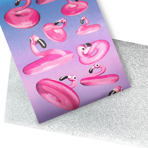 O! Tools Pink Flamingo - Ryflowana Folia Fryzjerska w Rolce 100 m