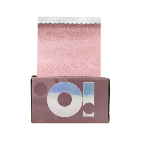 O! Tools Rose Gold - Ryflowana Folia Fryzjerska w Arkuszach 500 szt
