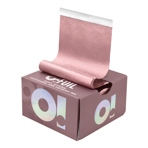 O! Tools Rose Gold - Ryflowana Folia Fryzjerska w Arkuszach 500 szt