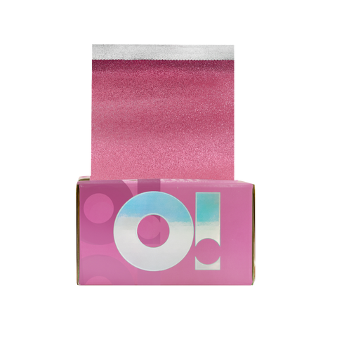 O! Tools Pink Chick - Ryflowana Folia Fryzjerska w Arkuszach 500 szt