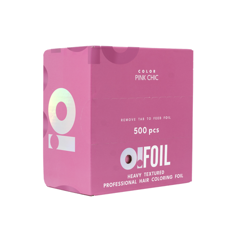 O! Tools Pink Chick - Ryflowana Folia Fryzjerska w Arkuszach 500 szt