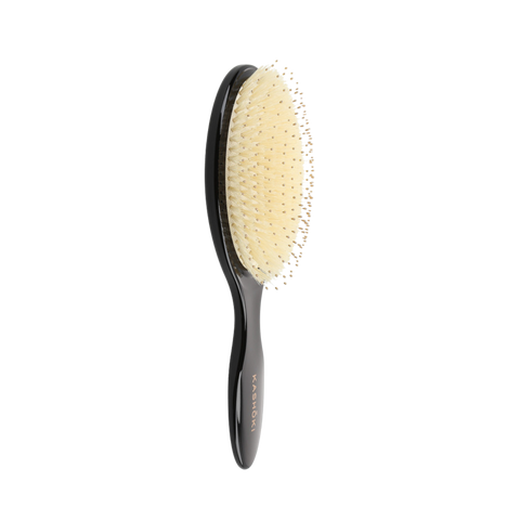 Kashoki Smooth White - Szczotka z Białym Włosiem Dzika - Oval od boku
