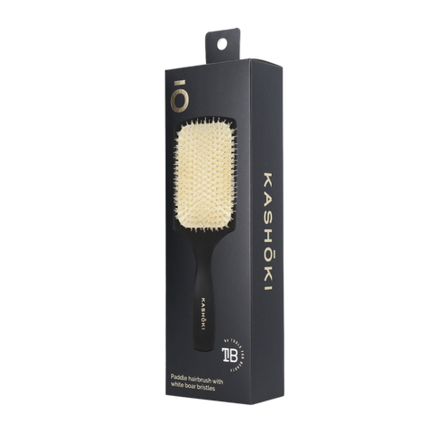 Kashoki Smooth White - Szczotka z Białym Włosiem Dzika - Paddle w pudełku