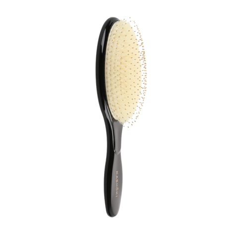 Kashoki Smooth White - Duża Szczotka z Białym Włosiem Dzika - Oval od boku