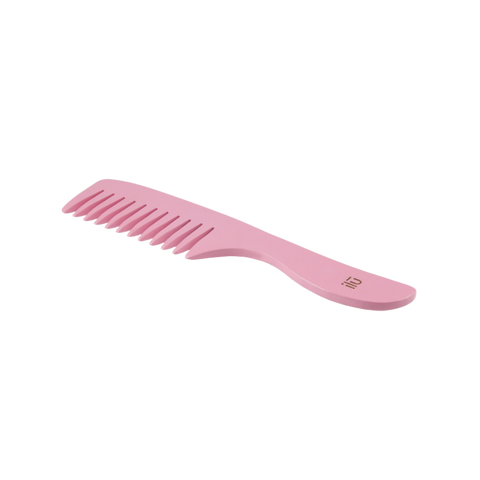 ILU - Bambusowy Grzebień do Włosów - Pink Flamingo od boku