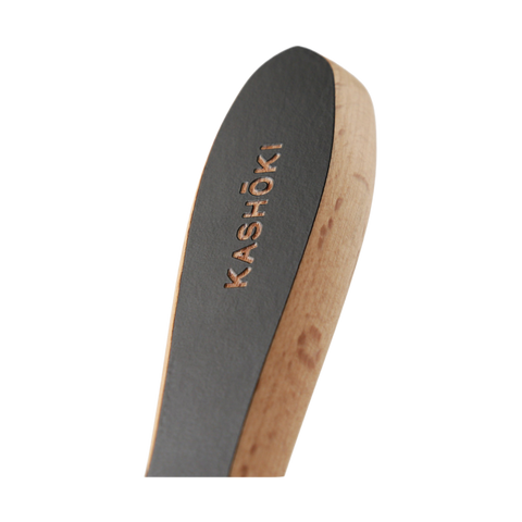 Kashoki Touch Of Nature - Drewniana Szczotka do Włosów - Slim zbliżenie na rączkę