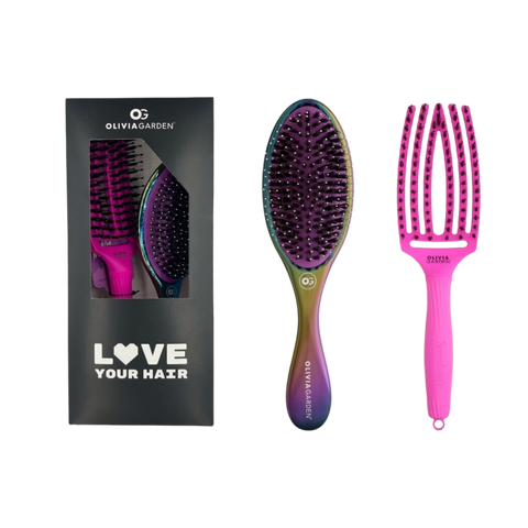 Olivia Garden - Zestaw Sczotek do Rozczesywania Neon Purple & Aurora Violet