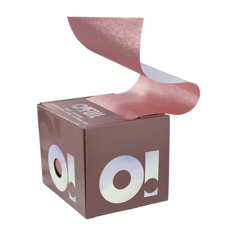 O! Tools Rose Gold - Ryflowana Folia Fryzjerska w Rolce 100 m