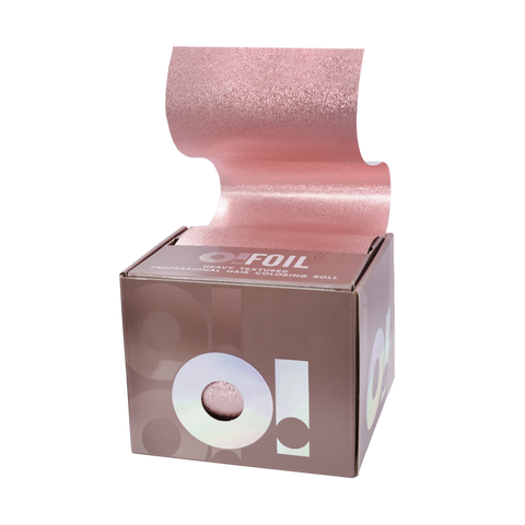 O! Tools Rose Gold - Ryflowana Folia Fryzjerska w Rolce 100 m