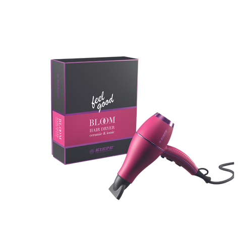 Kiepe - Suszarka Bloom Neon Pink obok pudełka