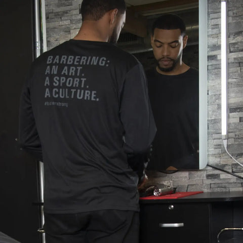 Barber Strong - Koszulka z Długim Rękawem tył model