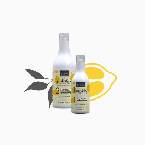 Belleco Lemon Protein - Zestaw do Nanoplastii Szampon 300 ml + Proteiny 500 ml