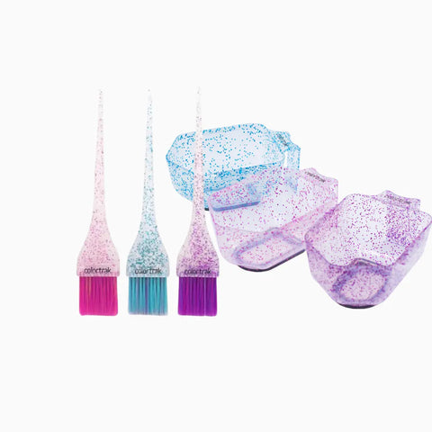Colortrak Glitter - Zestaw Pędzelków i Misek do Farbowania 3 szt