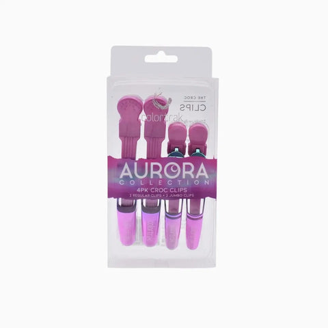 Colortrak Aurora Croc - Klipsy do Włosów 4 sztuki w opakowaniu