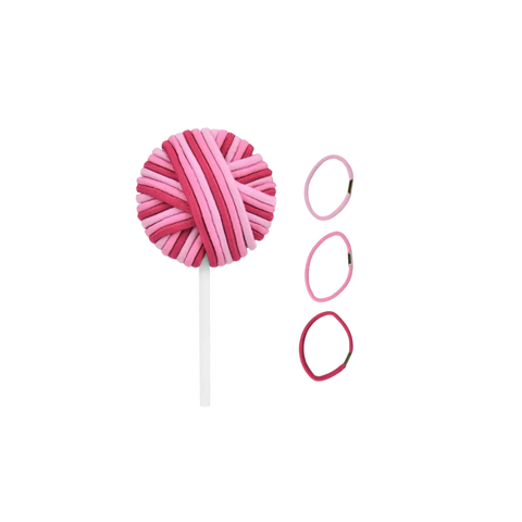 Kiepe Lollipop - Gumki do Włosów w Kształcie Lizaka różowy