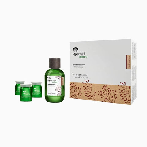 Lisap Keraplant - Zestaw: Ampułki Zapobiegające Wypadaniu Włosów 6x8 ml + Szampon 250 ml