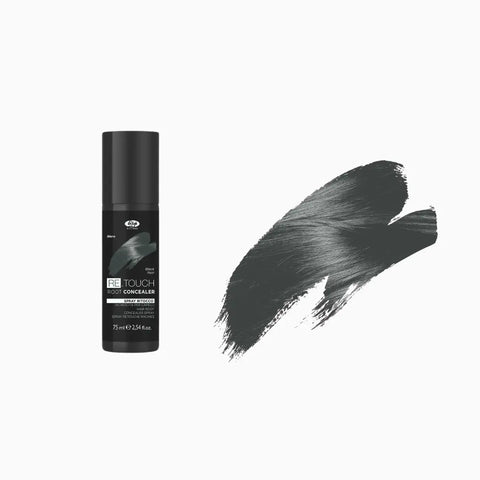 Lisap Re-Touch - Spray Koloryzujący Black - Czarny