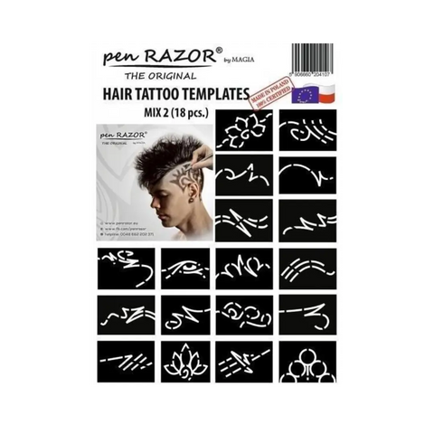 Pen Razor - Zestaw Szablonów 18 sztuk