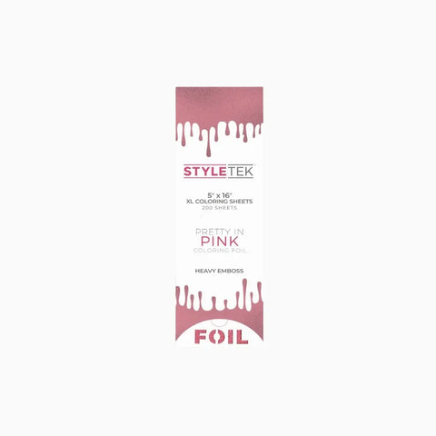 Styletek - Ryflowana Folia do Koloryzacji Włosów w Rolce XL Pink