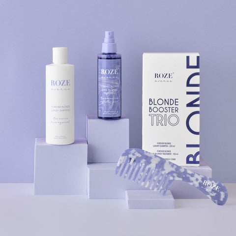 Roze Avenue - Zestaw Blond: Szampon + Odżywka + Grzebień