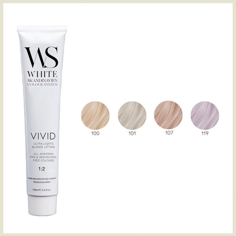 White Skandinavien Vivid - Farba do Włosów bez Amoniaku paleta kolorów