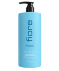 Fiore Professional Keratin Me Mask 300 ml w jasnoniebieskiej butelce z czarnym korkiem na białym tle.