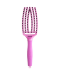 Różowa szczotka do włosów Olivia Garden FingerBrush And Beyond Venus Combo Medium, do rozczesywania włosów, ergonomiczny kształt.