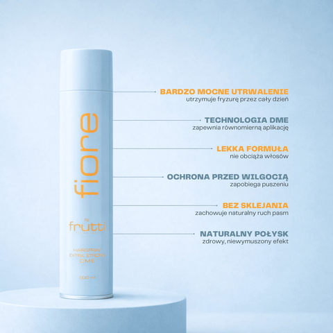 Fiore Professional - Lakier do Włosów Extra Strong DME 500 ml