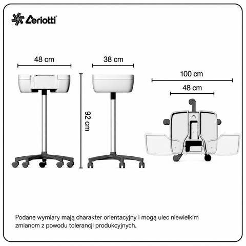 Ceriotti - Beauty Case Eco Biały - Pomocnik/Wózek Fryzjerski