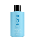 Fiore Professional Keratin Me Mask 300 ml w jasnoniebieskiej butelce z czarnym korkiem na białym tle.