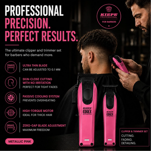 Kiepe - Zestaw Edgex Maszynka + Trymer Pink